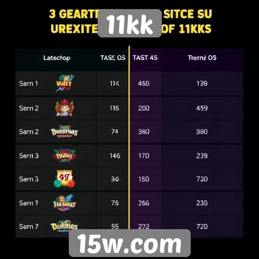 Comparativo entre 11kk e outras plataformas de jogos